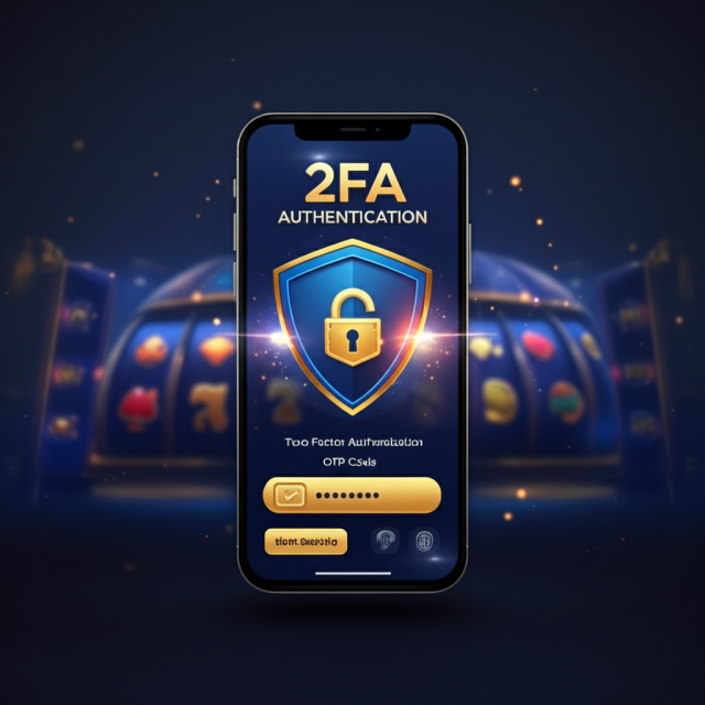 2FA Security ในสล็อตเว็บตรง: วิธีเปิดใช้งานและข้อดีสำหรับสมาชิก ufaslotsuper ภาพหน้าจอมือถือแสดงการยืนยันตัวตน 2FA ในสล็อตเว็บตรง พร้อมสัญลักษณ์ความปลอดภัยและธีมพรีเมียมของ ufaslotsuper