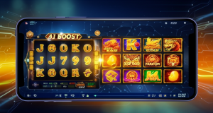 เจาะลึกฟีเจอร์ AI BOOST ในวีดีโอสล็อต ufaslotsuper: เพิ่มโอกาสชนะจริงหรือ? ภาพประกอบฟีเจอร์ AI BOOST ในวีดีโอสล็อต ufaslotsuper แสดงเทคโนโลยี AI และเกมสล็อตพรีเมียม