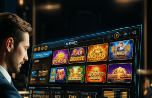 สูตรสล็อต AI BOOST สำหรับเกมใหม่ ufaslotsuper ปี 2024: วิธีเลือกและใช้งานให้โบนัสแตกง่าย ภาพประกอบธีมสูตรสล็อต AI BOOST สำหรับเกมใหม่ ufaslotsuper ปี 2024 แสดงระบบ AI และเกมสล็อตใหม่พร้อมบรรยากาศพรีเมียมและความปลอดภัย