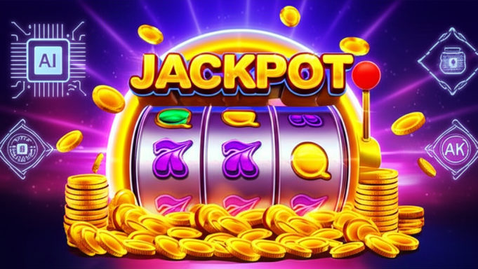 เคล็ดลับเล่นสล็อตแจ็คพอตสะสมให้แตกง่าย: เทคนิคจากเซียนปี 2025 ภาพสล็อตแจ็คพอตสะสมที่มีกราฟิกสวยงามและแสงไฟสว่างไสว แสดงการชนะรางวัลใหญ่ พร้อมสัญลักษณ์ AI และความปลอดภัย เหมาะสำหรับบทความเคล็ดลับเล่นสล็อตแจ็คพอตสะสมปี 2025