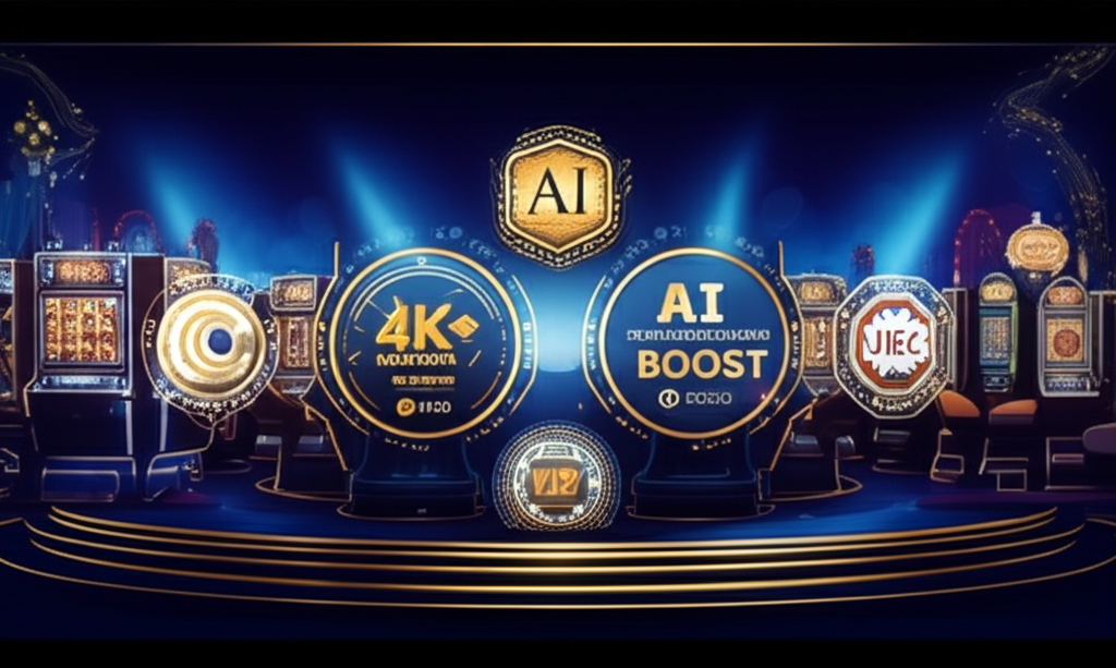 ภาพประกอบสล็อตเว็บตรงต่างประเทศที่ได้รับใบอนุญาตยอดนิยมปี 2025 แสดงถึงแพลตฟอร์มสล็อตพรีเมียมพร้อมเทคโนโลยี AI และบริการ VIP