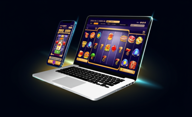 เช็คลิสต์เว็บสล็อตปลอดภัย: สิ่งที่ต้องดูให้ครบก่อนฝากเงิน ภาพประกอบแพลตฟอร์มสล็อตออนไลน์ระดับพรีเมียมที่ปลอดภัย พร้อมไอคอนระบบความปลอดภัย SSL, RNG, 2FA และระบบฝาก-ถอนอัตโนมัติ