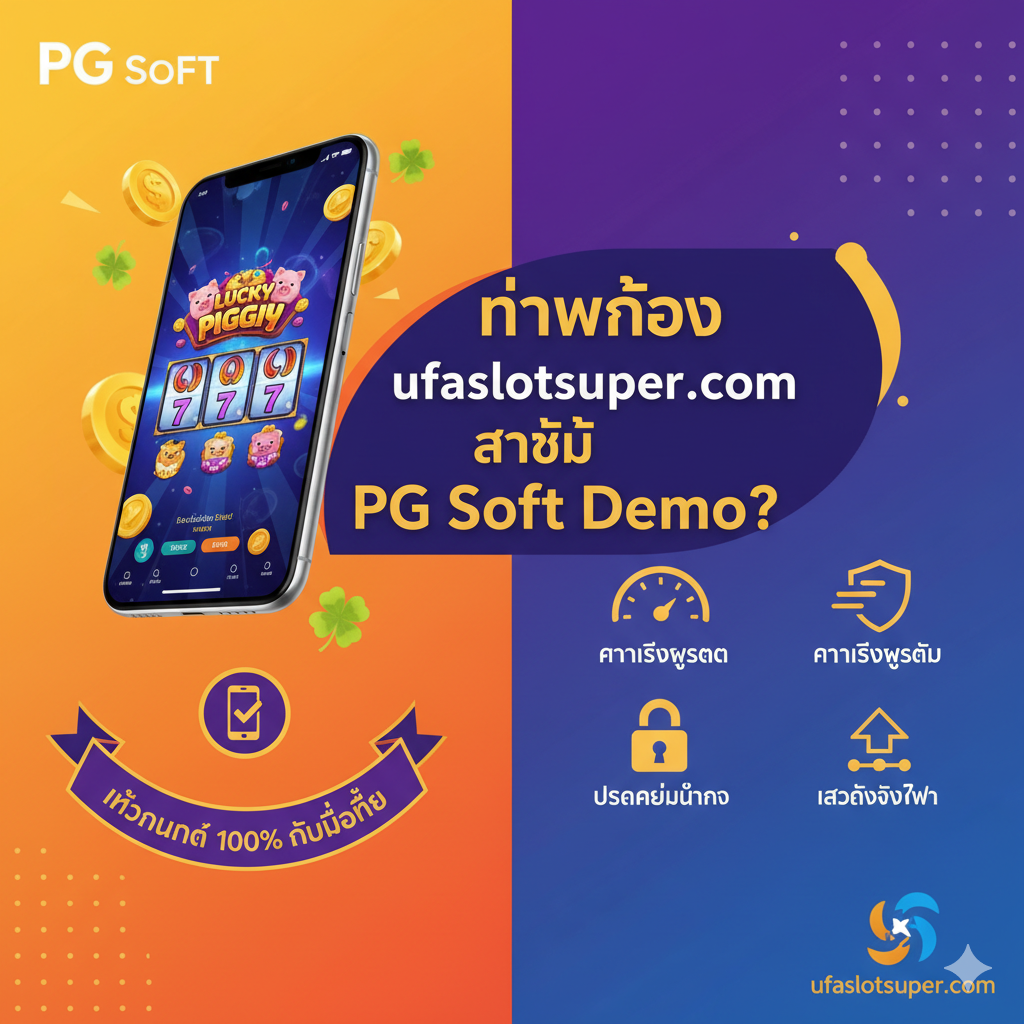 ภาพแสดงข้อดีของการเล่น PG Soft บน ufaslotsuper.com เช่น ความเร็วและการรองรับมือถือ