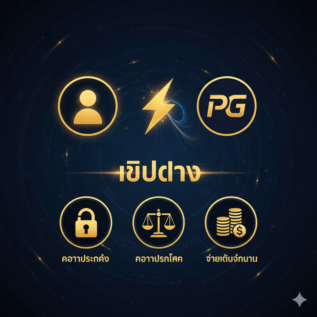 ภาพเน้น 'ข้อดีของเว็บตรง' (Direct Web Advantage) โดยการเปรียบเทียบหรือแสดงความแตกต่างอย่างชัดเจน ภาพควรแสดงรูปสายฟ้าผ่า หรืออุโมงค์ข้อมูลที่เชื่อมต่อโดยตรงจากโลโก้ผู้เล่น (Player Icon) ไปยังโลโก้ PG Soft โดยมีคำว่า "เว็บตรง" อยู่ตรงกลางเพื่อสื่อถึงการไม่ผ่านคนกลาง/เอเย่นต์ เน้นไอคอนของความปลอดภัย (รูปกุญแจ) ความโปร่งใส (รูปตาชั่ง) และการจ่ายเงินเต็มจำนวน (รูปปึกเงิน) ในโทนสีที่แสดงถึงความน่าเชื่อถือ เช่น สีทอง สีดำ หรือสีน้ำเงินเข้ม