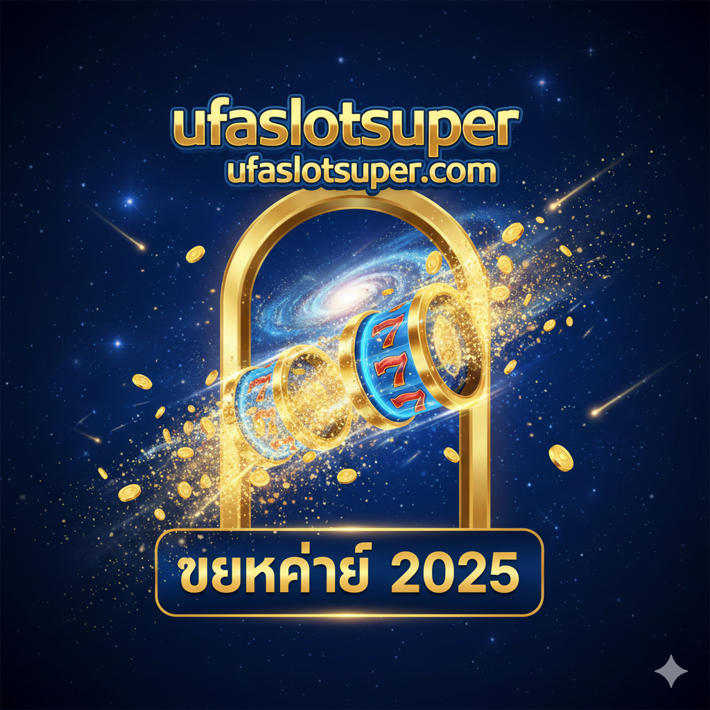 ภาพควรเป็นแนวคิดเกี่ยวกับ 'ทางเข้าสู่ความมั่งคั่ง' โดยมีสัญลักษณ์ของ สล็อตแมชชีน หรือ วงล้อหมุน ที่มีแสงสว่างและประกายทองคำพุ่งออกมาจากหน้าจอ แสดงโลโก้ที่ออกแบบอย่างสวยงามของ ufaslotsuper.com โดยมีข้อความภาษาไทยเน้นคำว่า 'แตกง่าย 2025' หรือ 'ทางเลือกที่ดีกว่า' วางอยู่บนพื้นหลังที่มีความลึกและดึงดูดสายตา เพื่อให้ดูเป็นเว็บสล็อตพรีเมียมและน่าเชื่อถือ