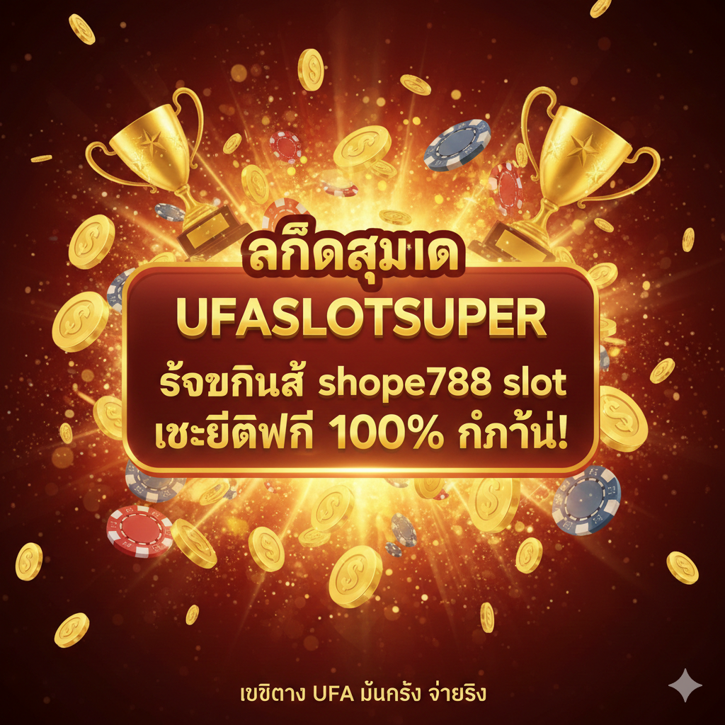 รูปภาพสรุปและปุ่ม Call-to-Action ที่น่าสนใจเน้นการสมัครสมาชิกกับ UFASLOTSUPER เพื่อรับโบนัส shopee788 slot เครดิตฟรี 100% ทันที